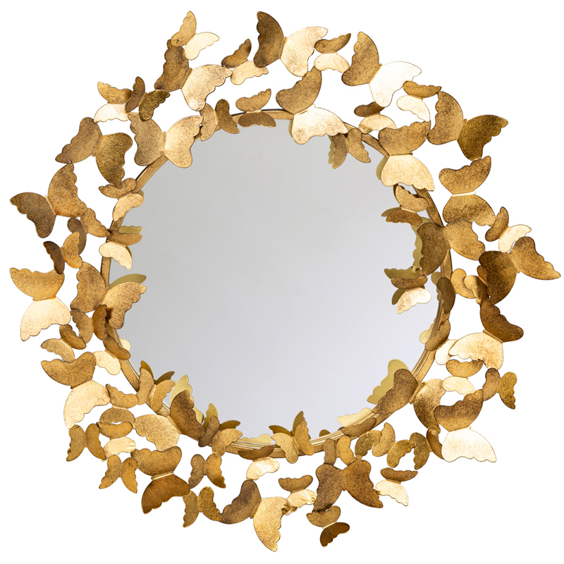 Зеркало Butterflies Circle Gold Mirror  в Ульяновске | Loft Concept 