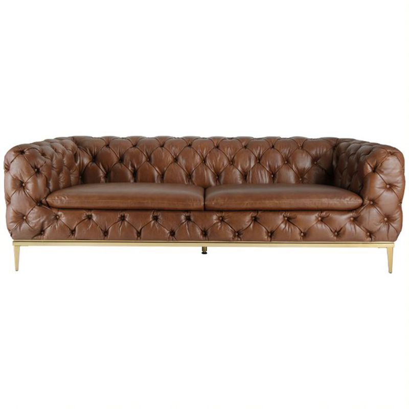 Диван Dorsten Sofa brown leather Коричневый в Ульяновске | Loft Concept 