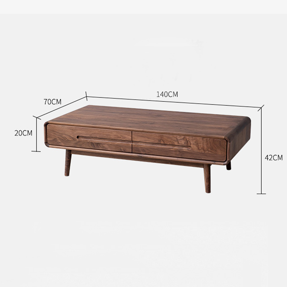 Кофейный стол из массива дерева с выдвижными ящиками Coffee Walnut Table в Ульяновске