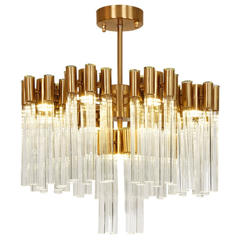 Люстра Contemporary chandelier crystal brass 65 Глянцевое золото Прозрачное Стекло в Ульяновске | Loft Concept 