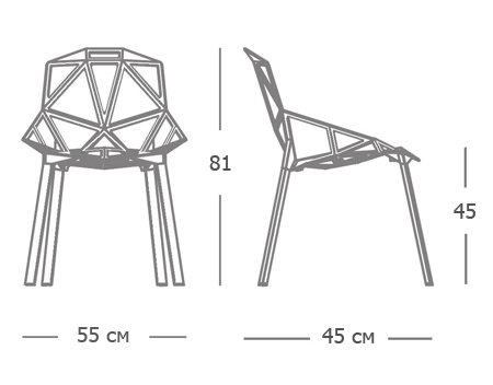 Дизайнерский стул CHAIR ONE black в Ульяновске