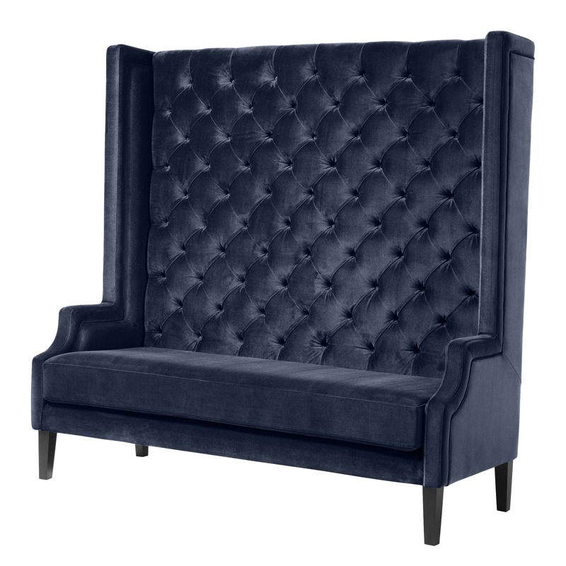 Диван Eichholtz Sofa Spectator midnight blue Синий Черный в Ульяновске | Loft Concept 