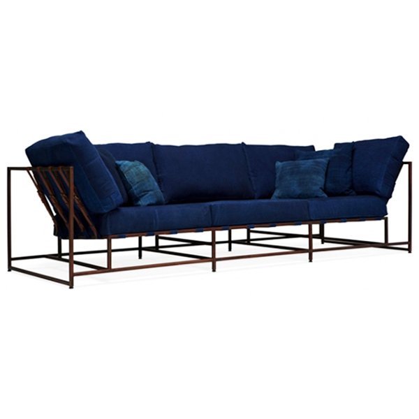 Диван Kenn X Miller sofa Indigo and copper denim Индиго в Ульяновске | Loft Concept 