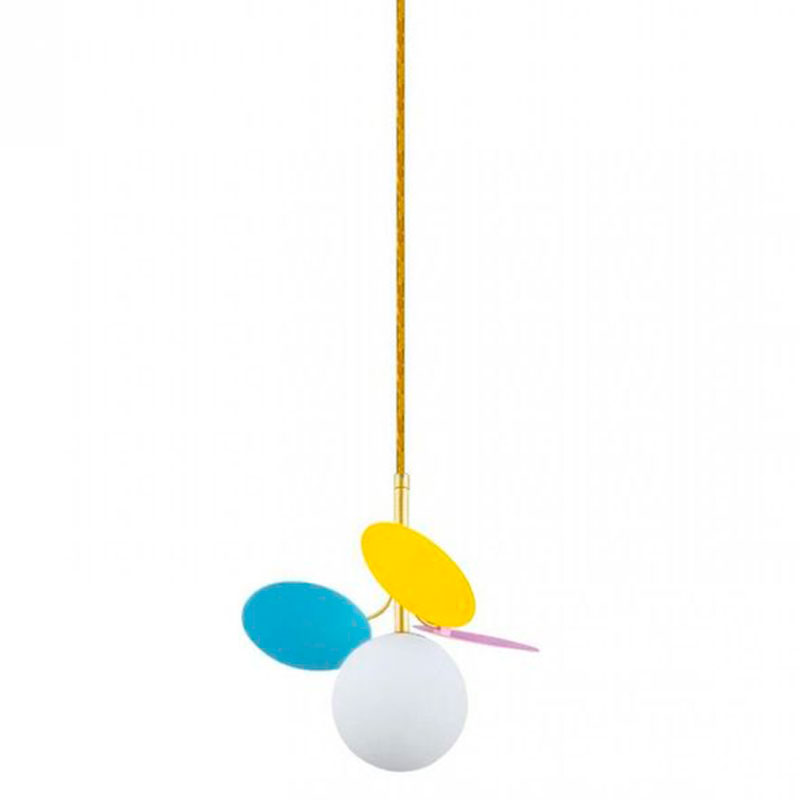 Подвесной светильник MATISSE Pendant One multicolor Мульти Золотой Белый в Ульяновске | Loft Concept 