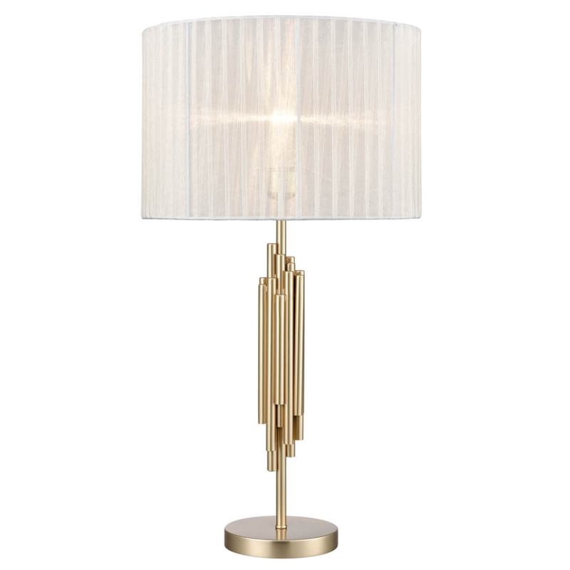 Настольная лампа с Абажуром Odeon Table Lamp ivory ( слоновая кость ) Золотой в Ульяновске | Loft Concept 