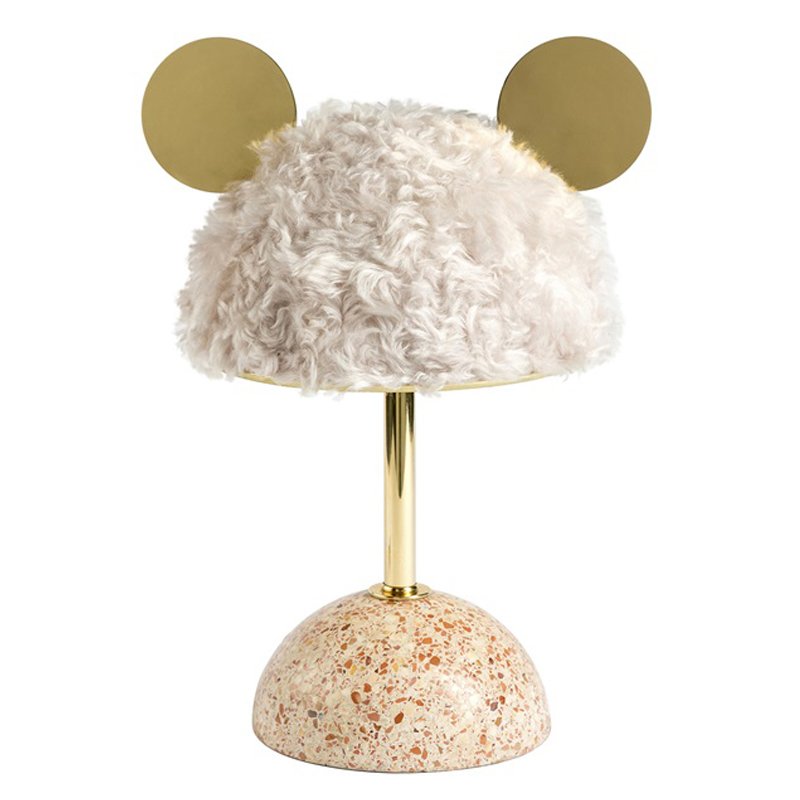 Настольная лампа White Mouse Table Lamp Белый Латунь Розовый пастельный в Ульяновске | Loft Concept 