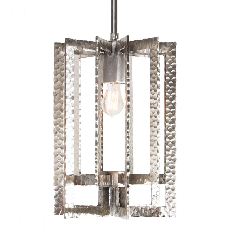 Подвесной Светильник Textured Cage Pendant Lamp silver Серебряный в Ульяновске | Loft Concept 