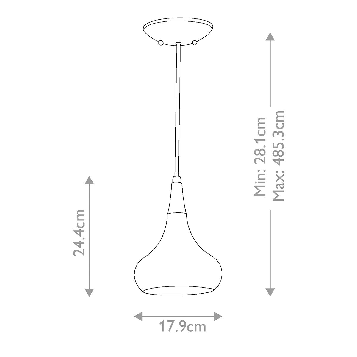  Подвесной светильник с каплевидным плафоном темного цвета Feiss в Ульяновске