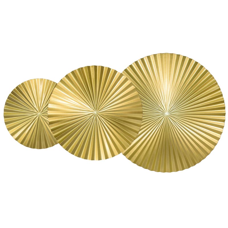 Арт-объект Apollo Gold Wall Plaque Disc 3 Золотой в Ульяновске | Loft Concept 