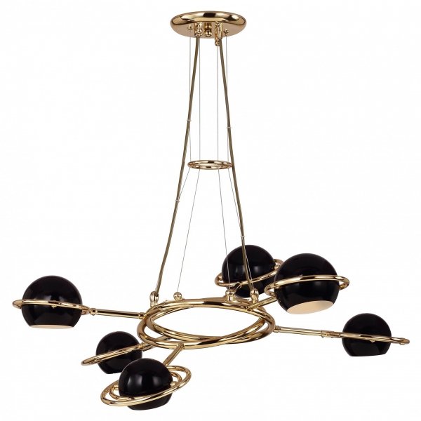 Люстра Delightfull Cosmo Suspention Light Black 6 Черный в Ульяновске | Loft Concept 