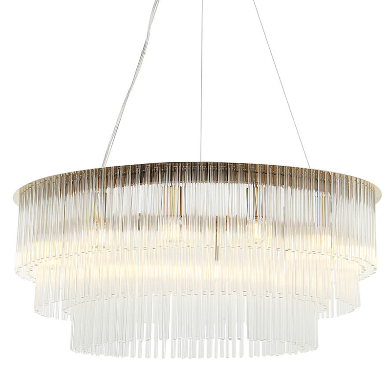 Люстра Harrison Chandelier gold 12 lamp Глянцевое золото Прозрачный в Ульяновске | Loft Concept 