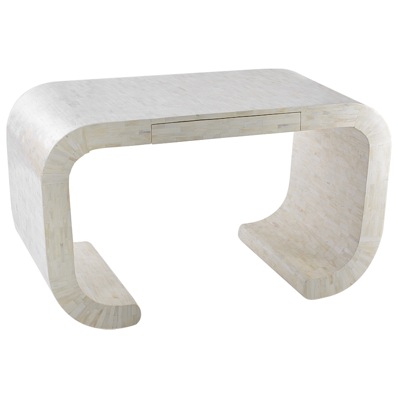 Стол рабочий Bone Inlay Table white Белый Бежевый в Ульяновске | Loft Concept 