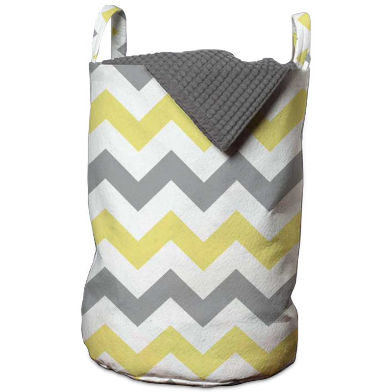 Корзина Mustard and Gray Chevron II Basket Мульти в Ульяновске | Loft Concept 