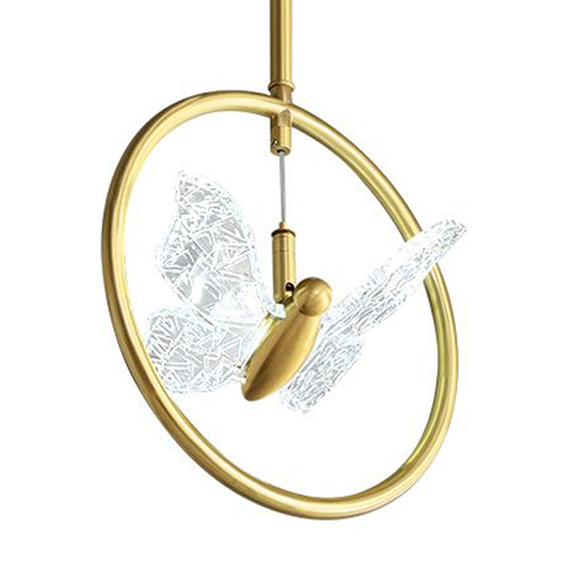 Светильник Butterfly Disk Pendant Lamp H Прозрачный Латунь в Ульяновске | Loft Concept 