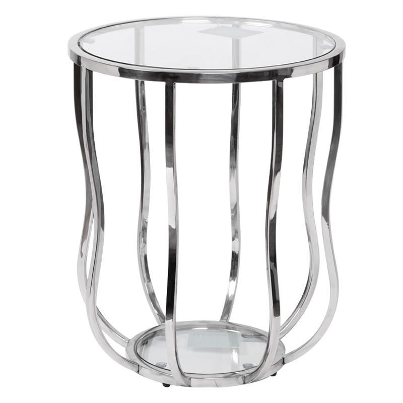 Приставной стол Fedric Side Table silver Серебряный в Ульяновске | Loft Concept 