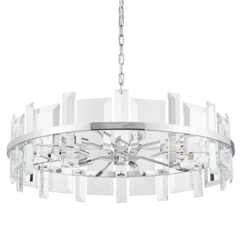 Люстра Harlow Crystal Round Chandelier chrome 7 Хром в Ульяновске | Loft Concept 