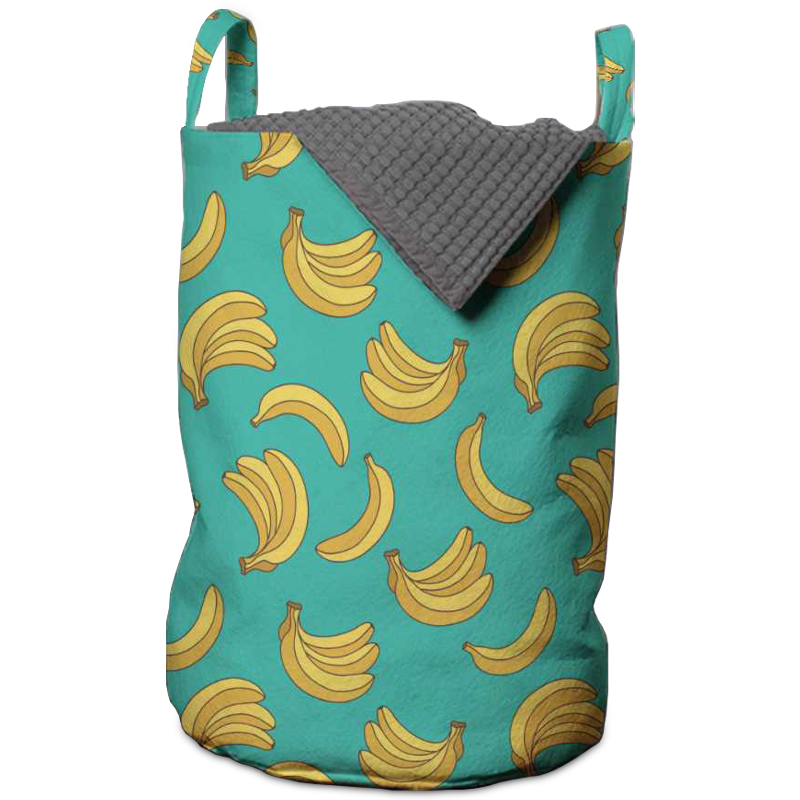 Корзина Bananas Pattern Basket Бирюзовый Желтый в Ульяновске | Loft Concept 