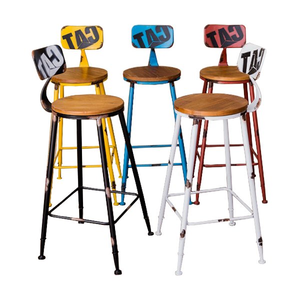 Барный стул Craft Bar Stool Желтый Красный Синий Черный в Ульяновске | Loft Concept 