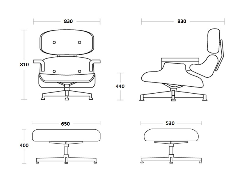 Кресло Eames Lounge Chair & Ottoman в Ульяновске