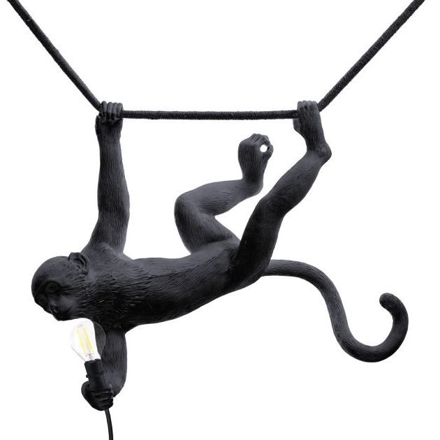 Подвесной светильник Seletti The Monkey Lamp Swing Black Черный в Ульяновске | Loft Concept 