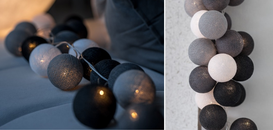 Гирлянда хлопковые фонарики Сotton Ball Antra - Loft-Concept в Ульяновске