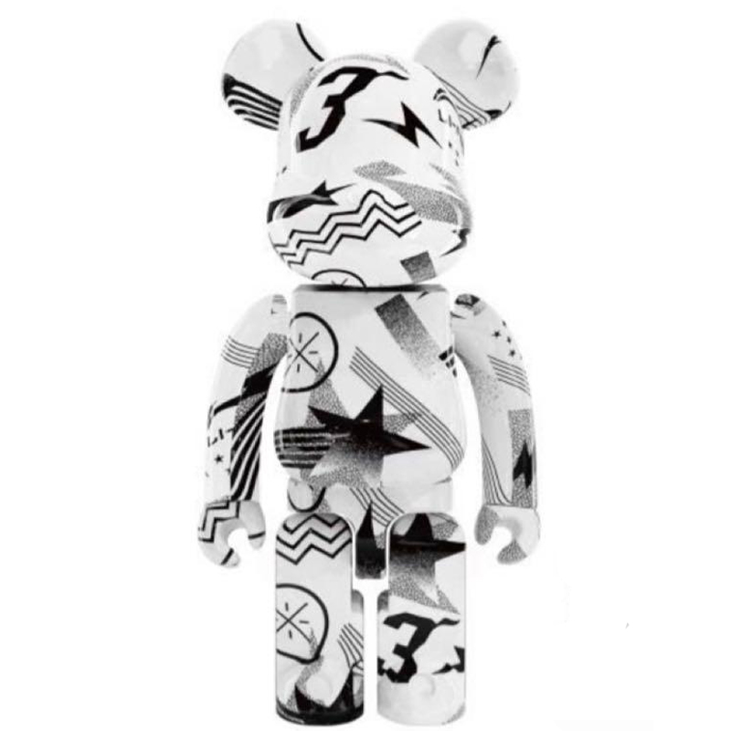Статуэтка Bearbrick Li-Ning Fashion White Белый Черный Статуэтка Bearbrick Li-Ning Fashion White Белый Черный в Ульяновске | Loft Concept
