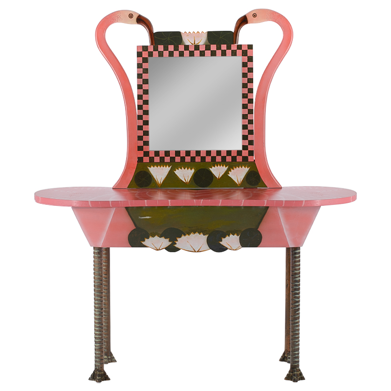 Трельяж Flamingos and Lotus Dressing Table Розовый Латунь в Ульяновске | Loft Concept 