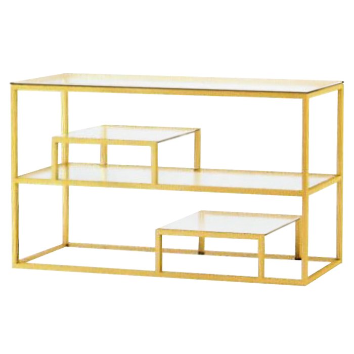 Консоль Step Console Gold Глянцевое золото Прозрачный (Transparent) в Ульяновске | Loft Concept 