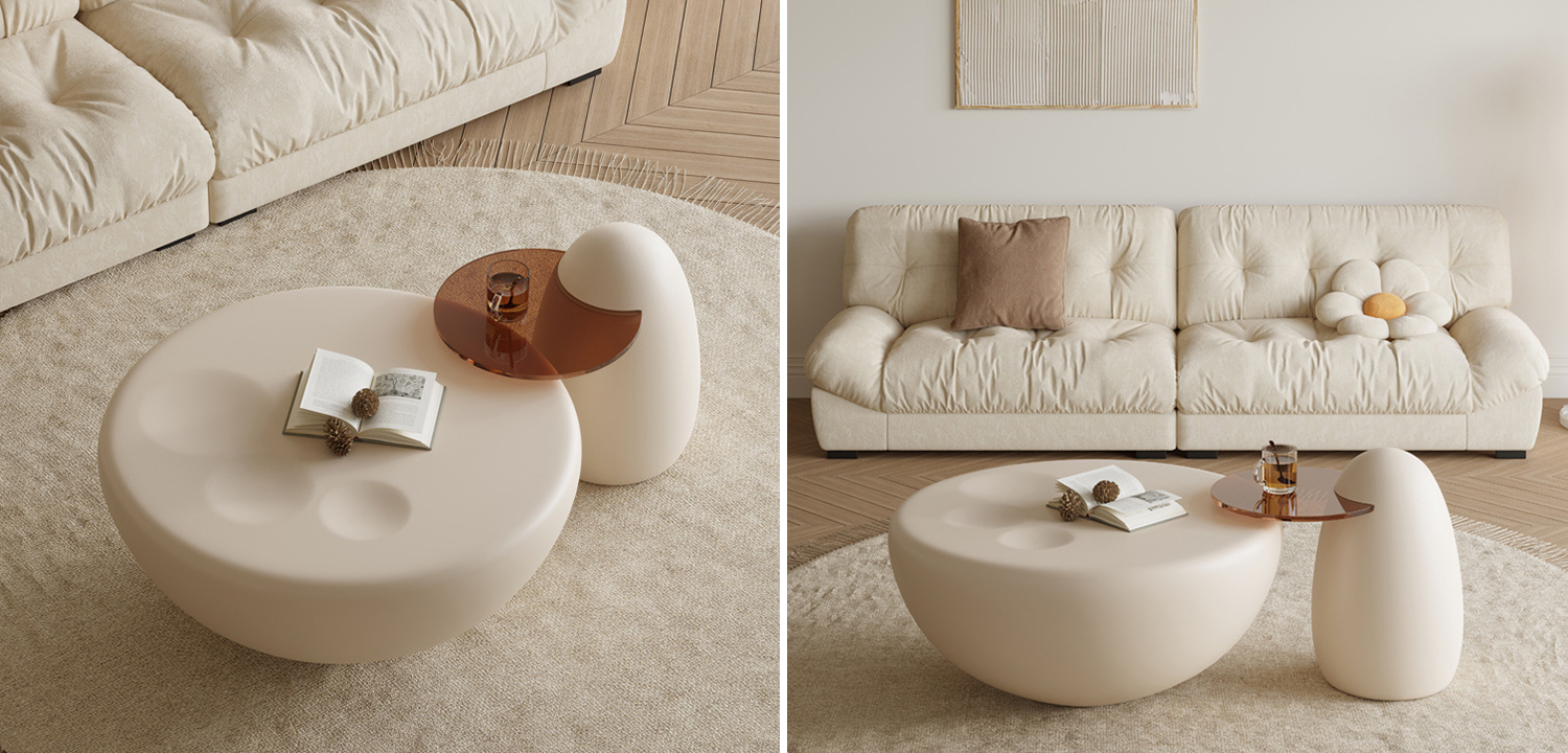 Комплект из 2-х кофейных столов Luis Round Coffee Tables - фото №1