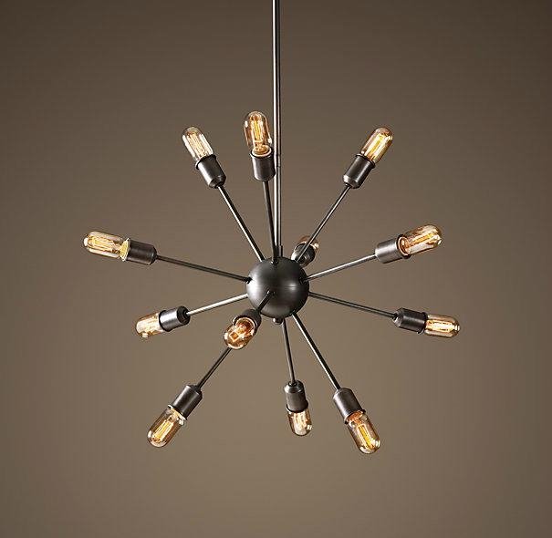 Люстра Loft Industrial Sputnik Chandelier 70 12 Черный в Ульяновске | Loft Concept 