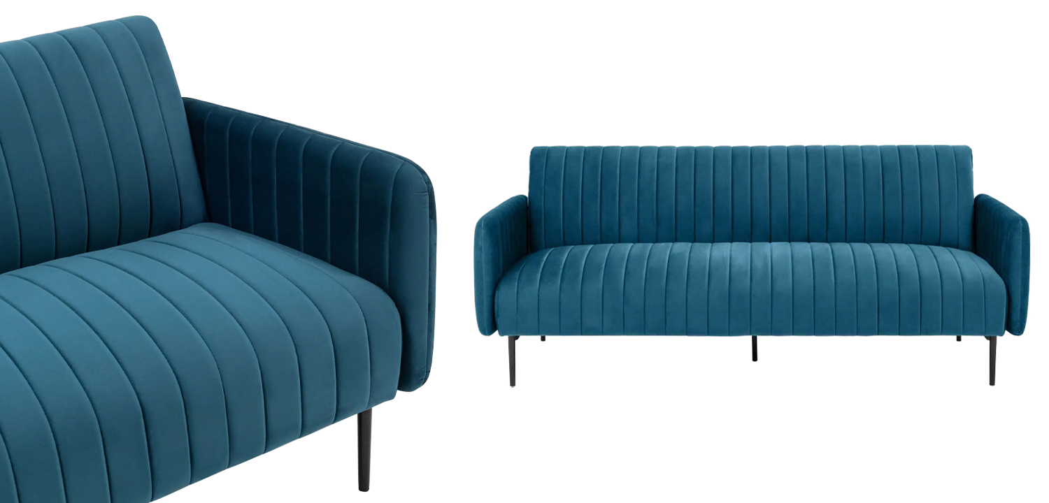 Диван Dilis синий велюр - фото