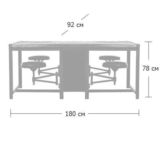 Большой рабочий стол Rupert Work Table Rustic в Ульяновске