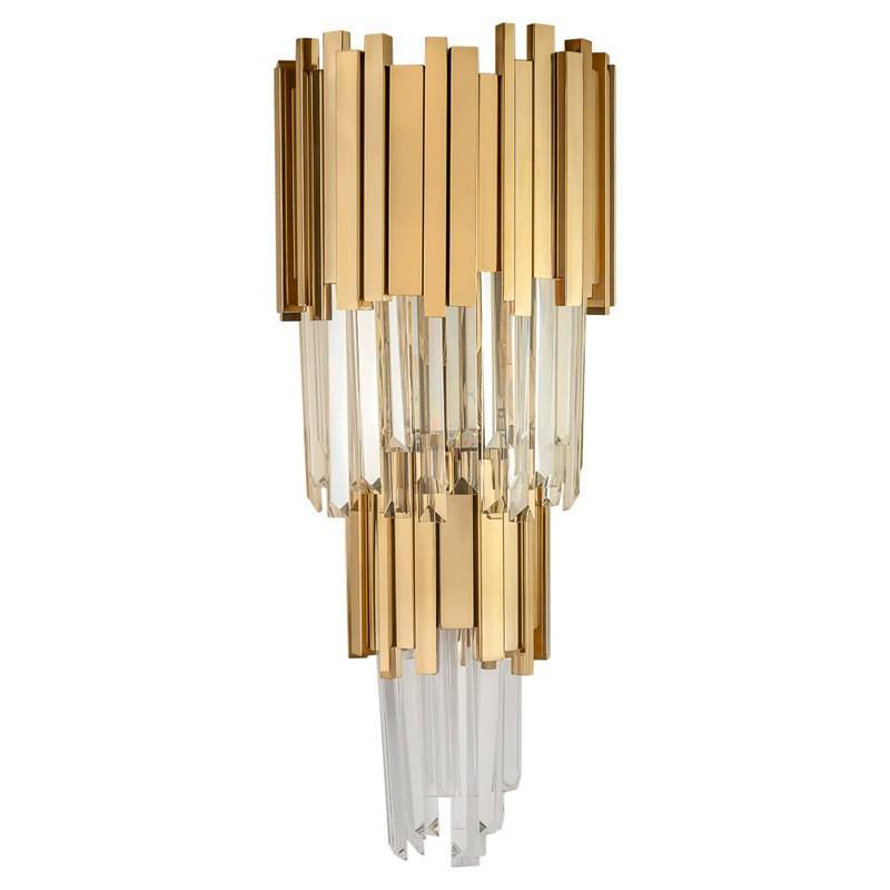 Бра Luxxu Modern Cascade Wall Lamp Gold 58 Золотой Прозрачное Стекло в Ульяновске | Loft Concept 