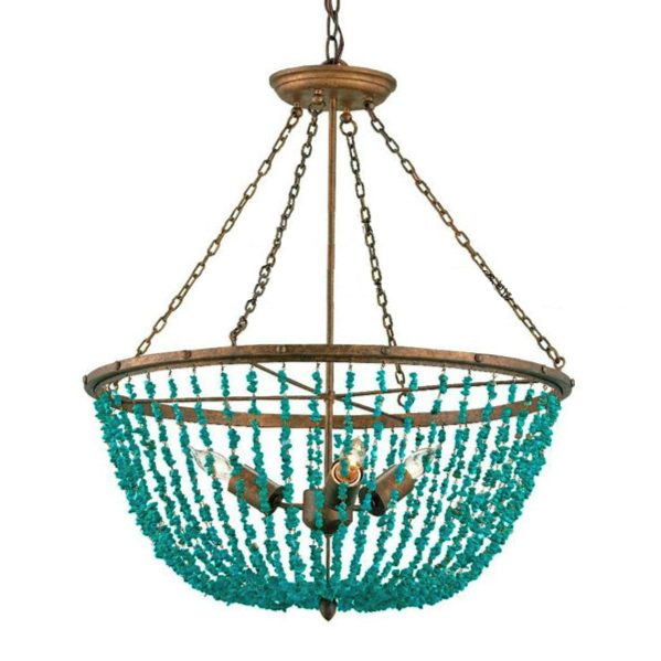 Люстра Turquoise Stone Chandelier Бирюзовый в Ульяновске | Loft Concept 