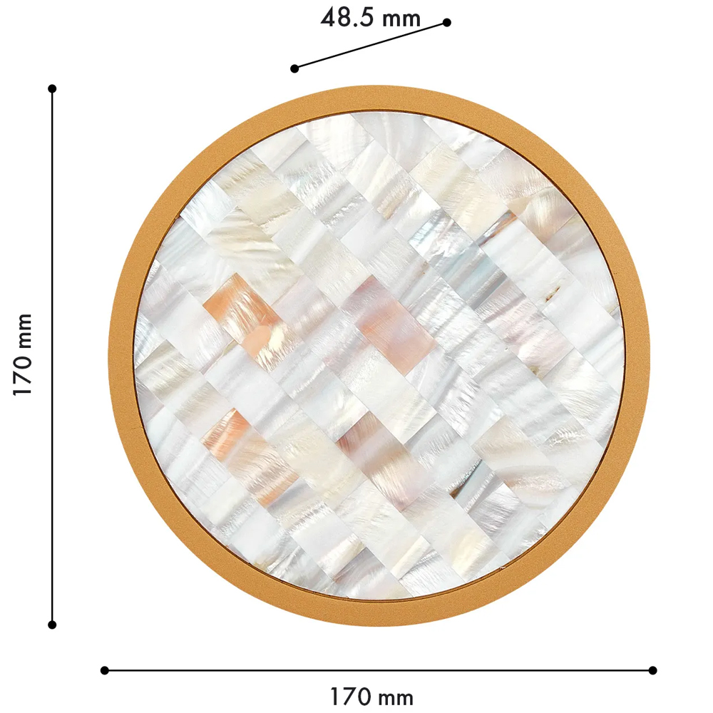 Бра в форме диска с перламутровыми прямоугольниками из морской ракушки Touch of Marine Charm в Ульяновске