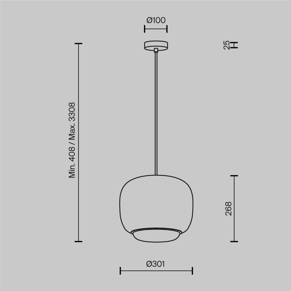 Подвесной светильник Brio Белый 3000К 20Вт в Ульяновске