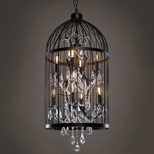 Люстра Steampunk Birdcage Chandelier 45 black Черный в Ульяновске | Loft Concept 