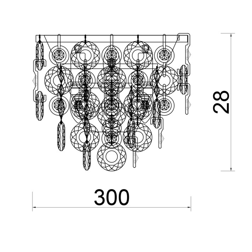 Бра с подвесками в форме колец Galaxy of Light в Ульяновске