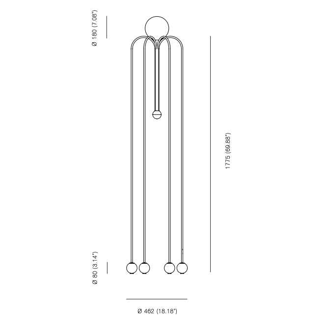 Торшер Michael Anastassiades Fontana Amorosa  Bellagio в Ульяновске