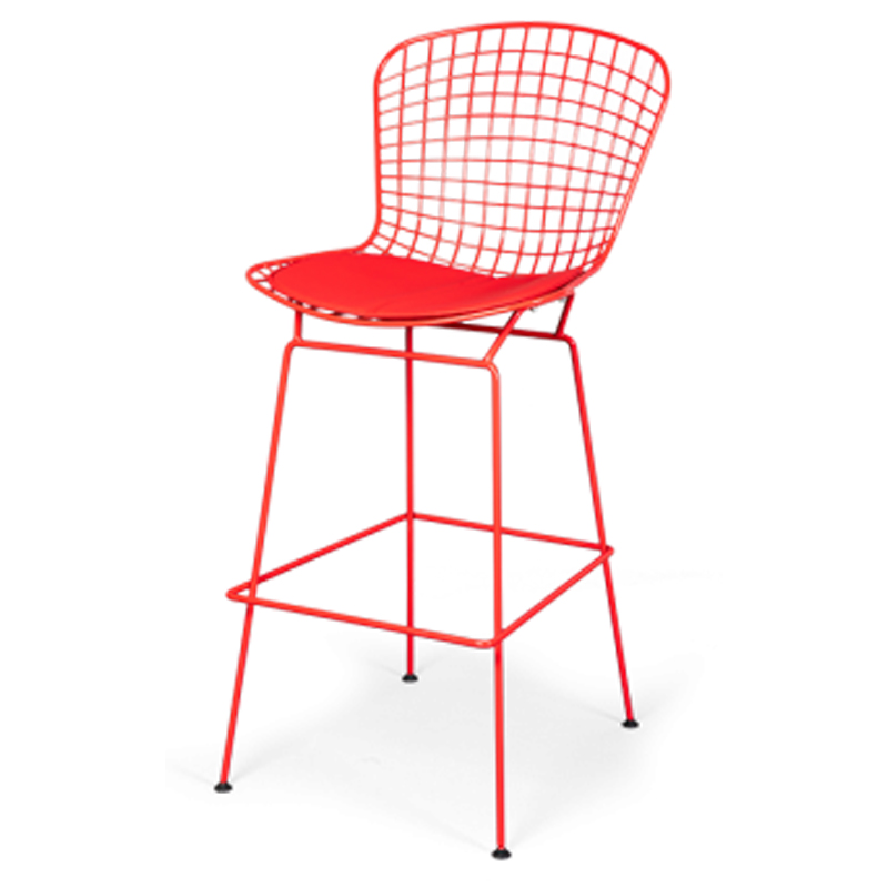 Барный стул Bertoia Barstool Red Красный в Ульяновске | Loft Concept 