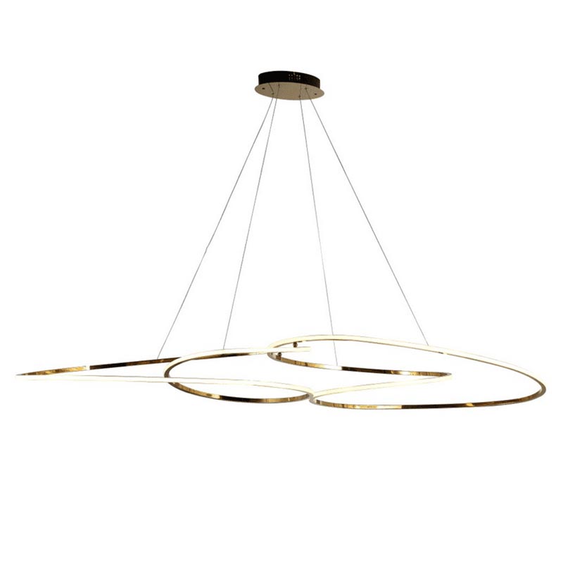 Люстра Adenor Ring Horizontal Gold Chandelier Золотой в Ульяновске | Loft Concept 