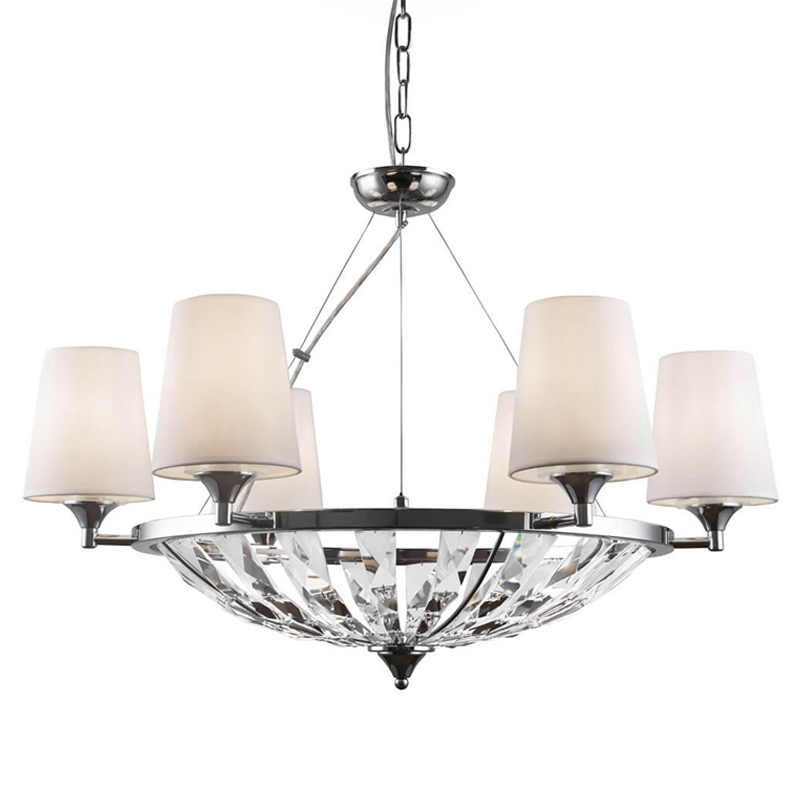 Люстра Odarnat Chandelier chrome Белый Хром в Ульяновске | Loft Concept 