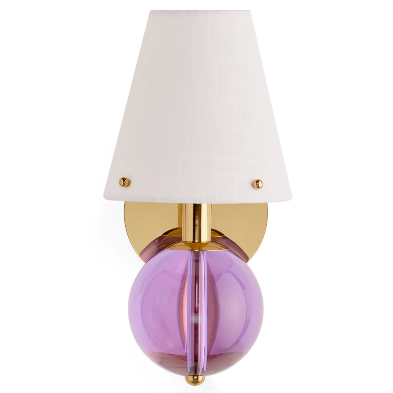 Бра BELVEDERE SCONCE Jonathan Adler Pink Золотой Белый Сиреневый в Ульяновске | Loft Concept 