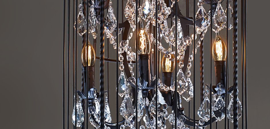 Люстра Steampunk Birdcage Chandelier 45 black Люстра Steampunk Birdcage Chandelier 45 black - Loft-Concept в Ульяновске