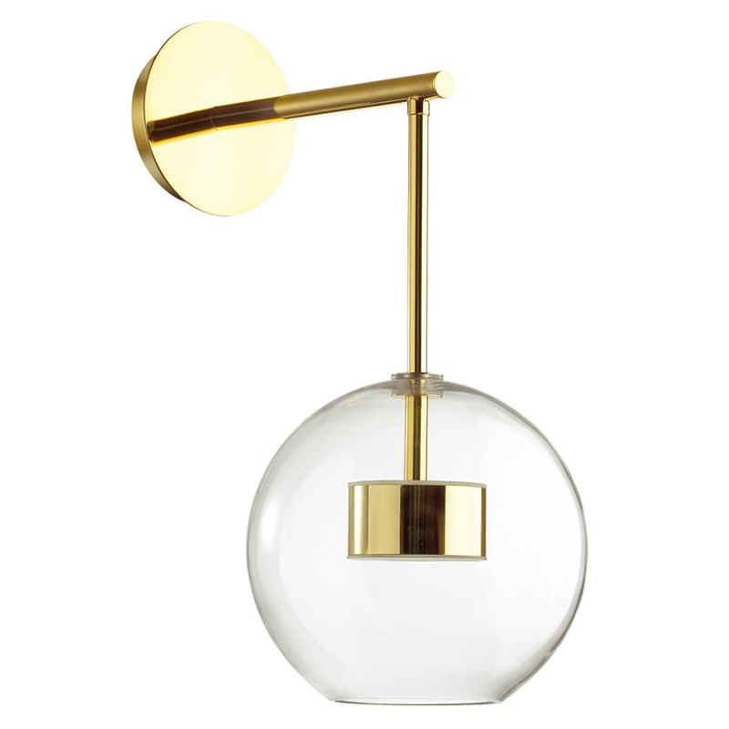 Бра Transparent Bubble Sconce gold Прозрачный Глянцевое золото в Ульяновске | Loft Concept 