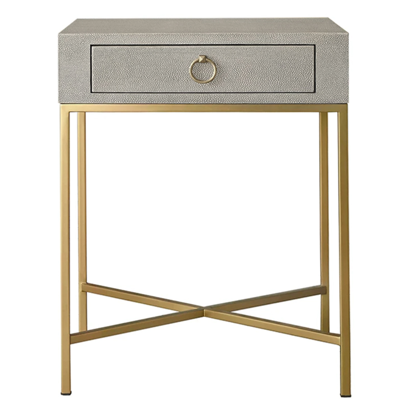 Gaston Stingray Texture Gray Side Table Приставной стол серый скат Золотой Серый в Ульяновске | Loft Concept 