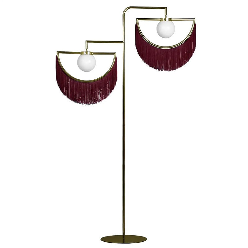 Торшер Wink Standing Lamp by Houtique Wine Золотой Бургундский красный в Ульяновске | Loft Concept 