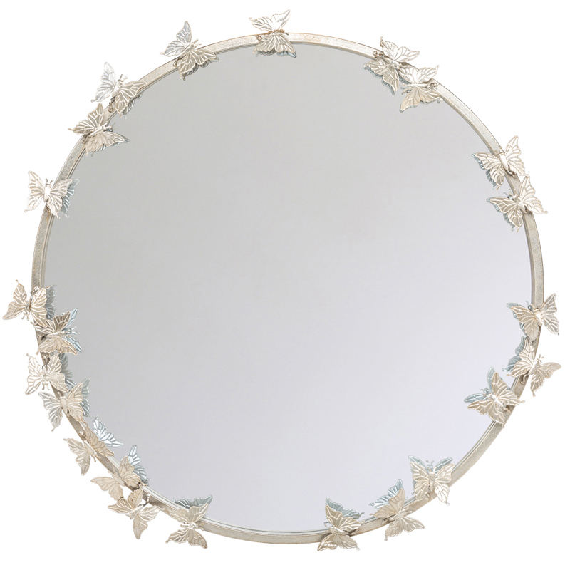 Зеркало Butterflies Circle Silver Mirror  в Ульяновске | Loft Concept 