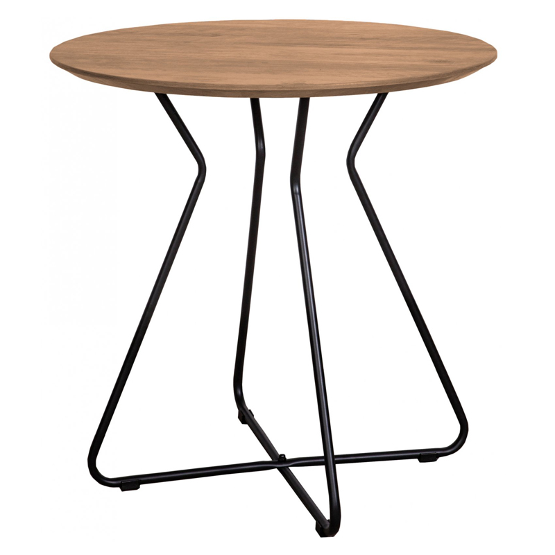 Приставной стол Matron Table round Черный Орех в Ульяновске | Loft Concept 