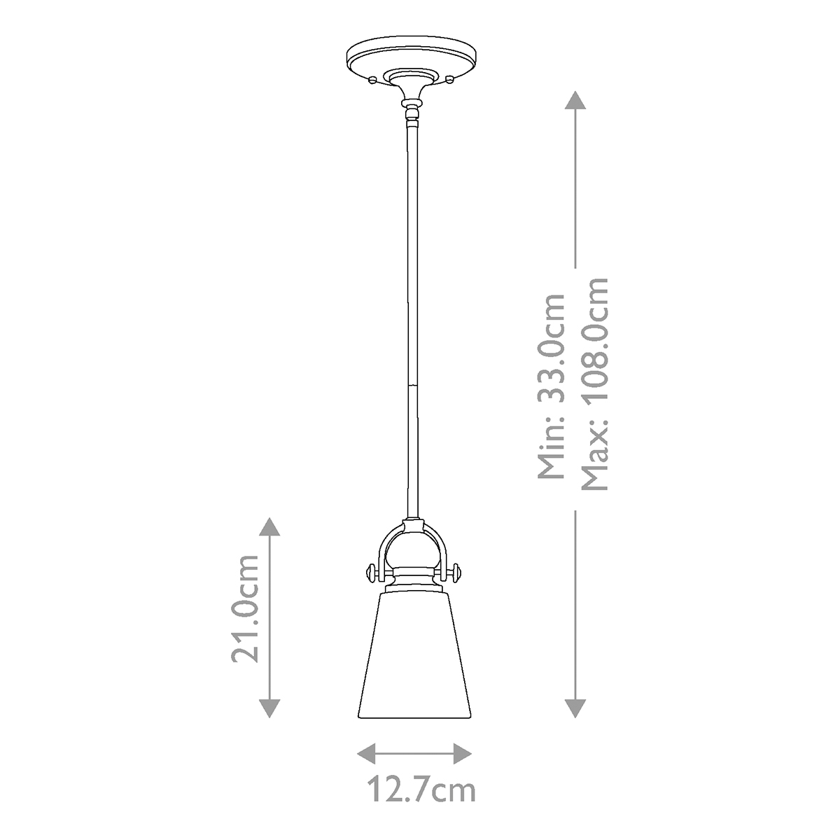 Подвесной светильник бронзового цвета с матовым стеклянным плафоном в форме конуса Hinkley в Ульяновске